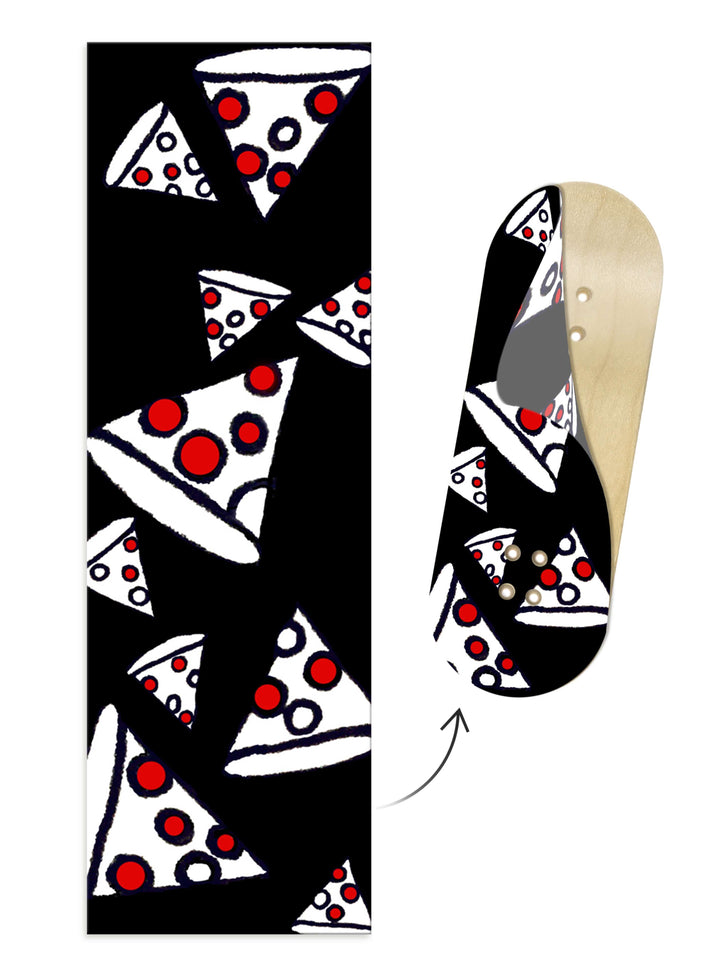 Teak Tuning "Pizza Frenzy" WellVentions Collaboration Deck Graphic Wrap - Designed by Isabela (age 14) - 35mm x 110mm