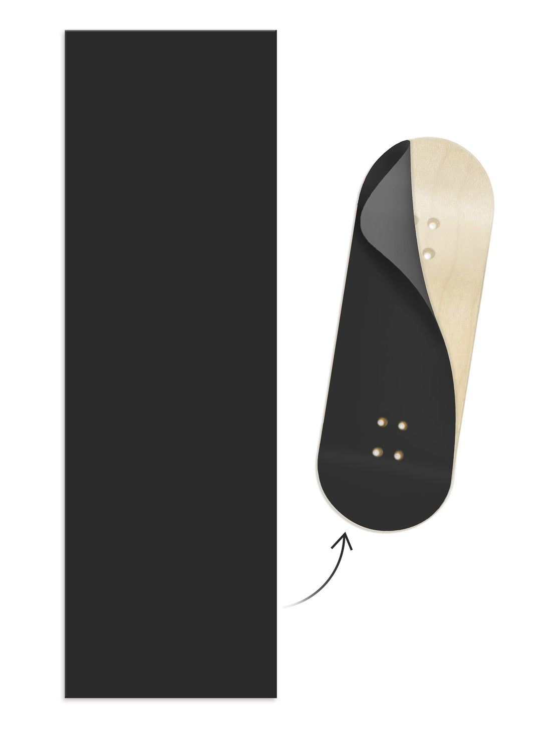 Teak Tuning "Black Onyx Colorway" ColorBlock Fingerboard Deck Wrap - 35mm x 110mm