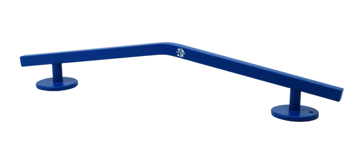 Teak Tuning Straight, Mellow Peak Style Fingerboard Rail, 12" Long - Steel Construction - Cobalt Blue