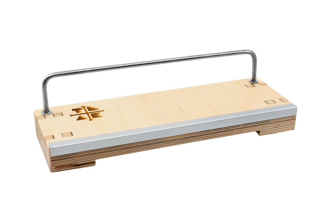 Teak Tuning Wooden Manual Pad with Rail and Metal Coping - 11.75" - Collab with WoodOn
