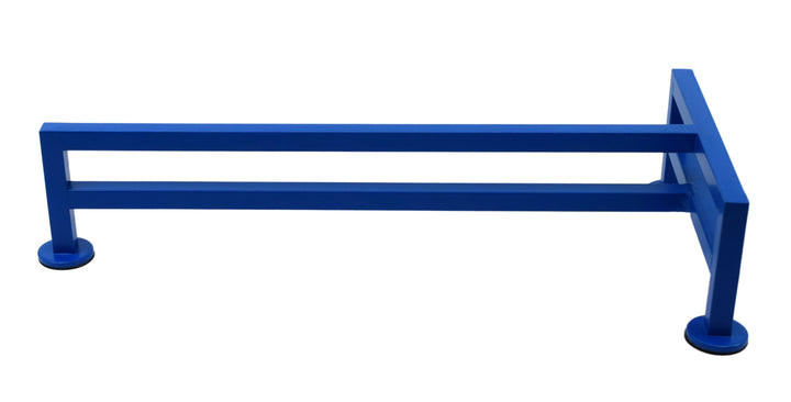 Teak Tuning Fence Style, T-Shaped Fingerboard Rail, 12" Long - Steel Construction - Cobalt Blue