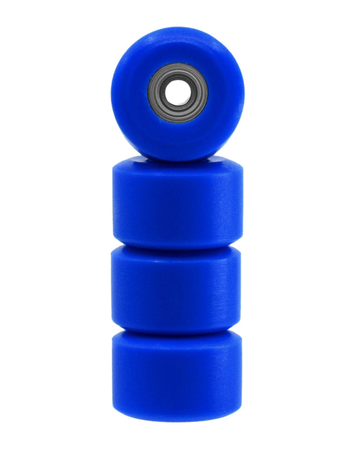 Teak Tuning Apex 65D All Terrain Polymer (ATP) Fingerboard Wheels, New Street Shape - Premium ABEC-9 Stealth Bearings - Royal Blue Colorway - Set of 4