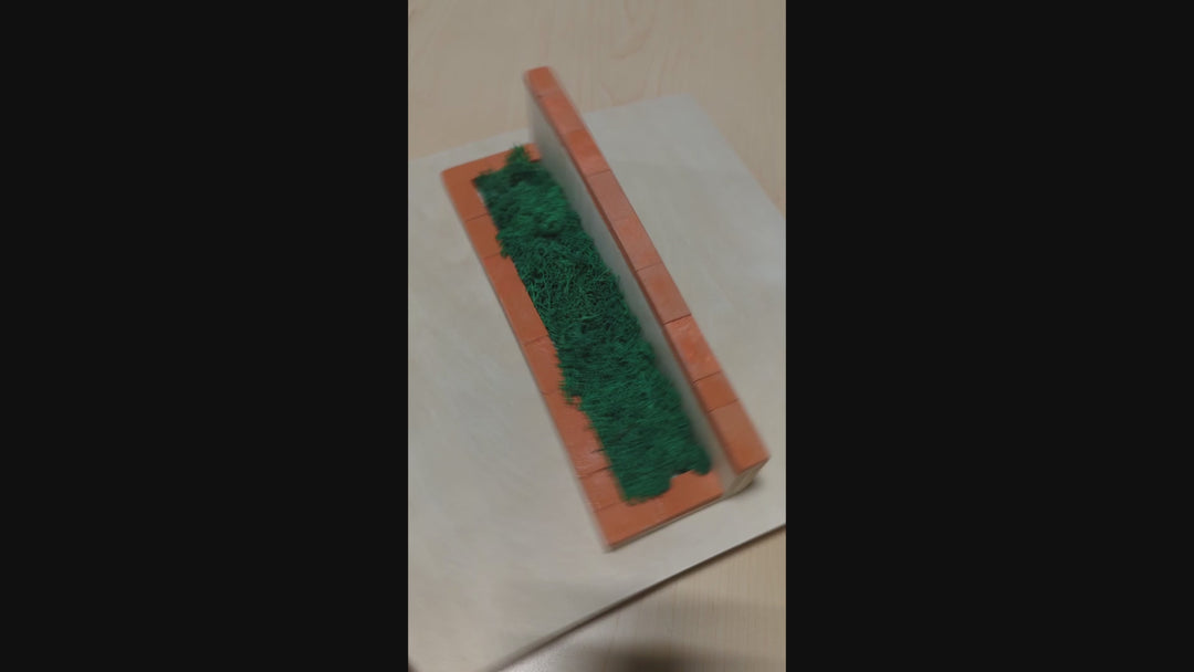 Wooden Fingerboard Brick Grass Gap with Brick Ledge - 10 inches - Collab with WoodOn