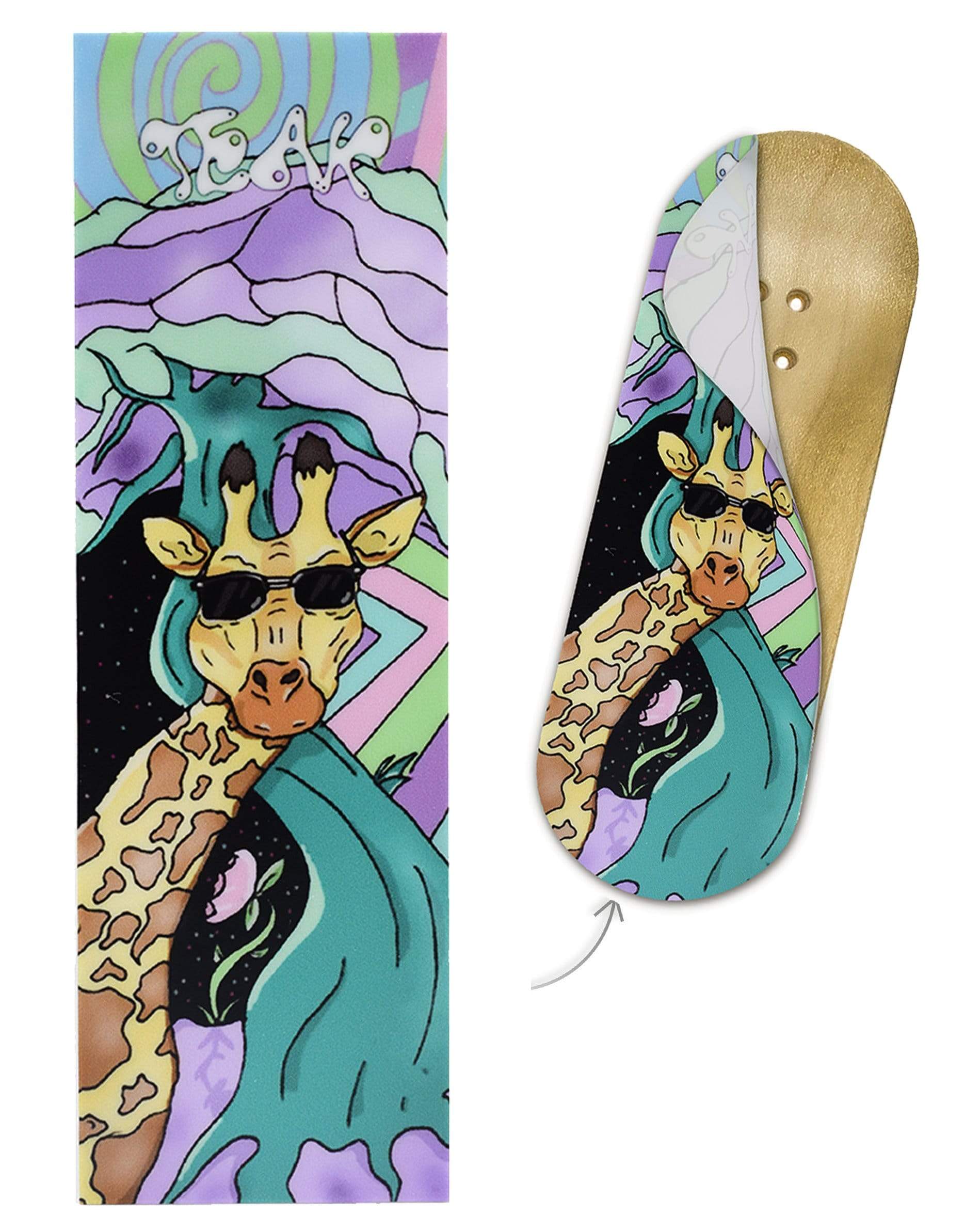 Teak Swap Fingerboard Deck & Graphic Wrap - 