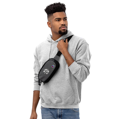 Teak Tuning Pro Fingerboards Teak Classic Logo - White Embroidered Cross Body/Waist Fingerboard Bag