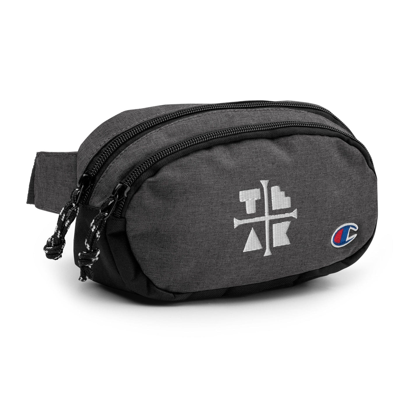 Teak Tuning Pro Fingerboards Teak Classic Logo - White Embroidered Cross Body/Waist Fingerboard Bag