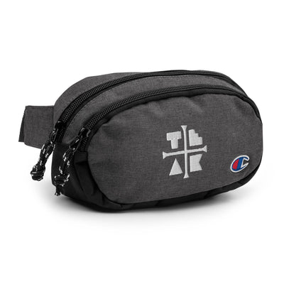 Teak Tuning Pro Fingerboards Teak Classic Logo - White Embroidered Cross Body/Waist Fingerboard Bag