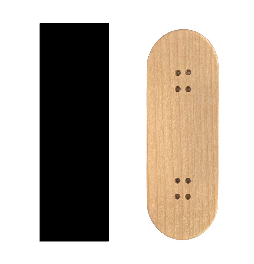 Teak Tuning Teak Swap Fingerboard Deck & ColorBlock Wrap - "Phantom Black" - 32mm x 97mm