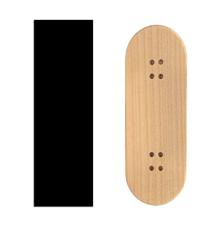 Teak Tuning Teak Swap Fingerboard Deck & ColorBlock Wrap - "Phantom Black" - 32mm x 97mm