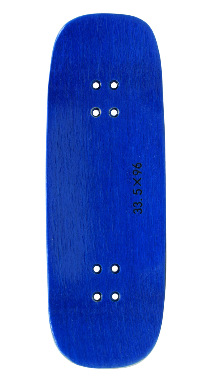 Teak Tuning PROlific Wooden 5 Ply Fingerboard Boxy Deck 32x96mm - Blizzard Blue - with Color Matching Mid Ply