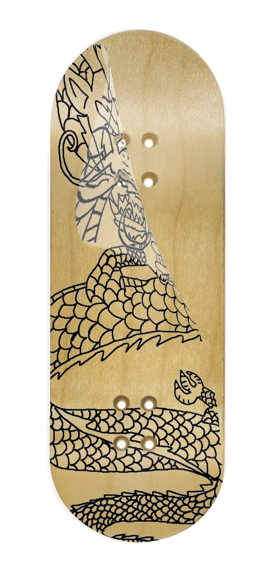 Teak Tuning "Black Dragon Born" WellVentions Collaboration Deck Graphic Wrap - Designed by Christian - 35mm x 110mm (Transparent Background)