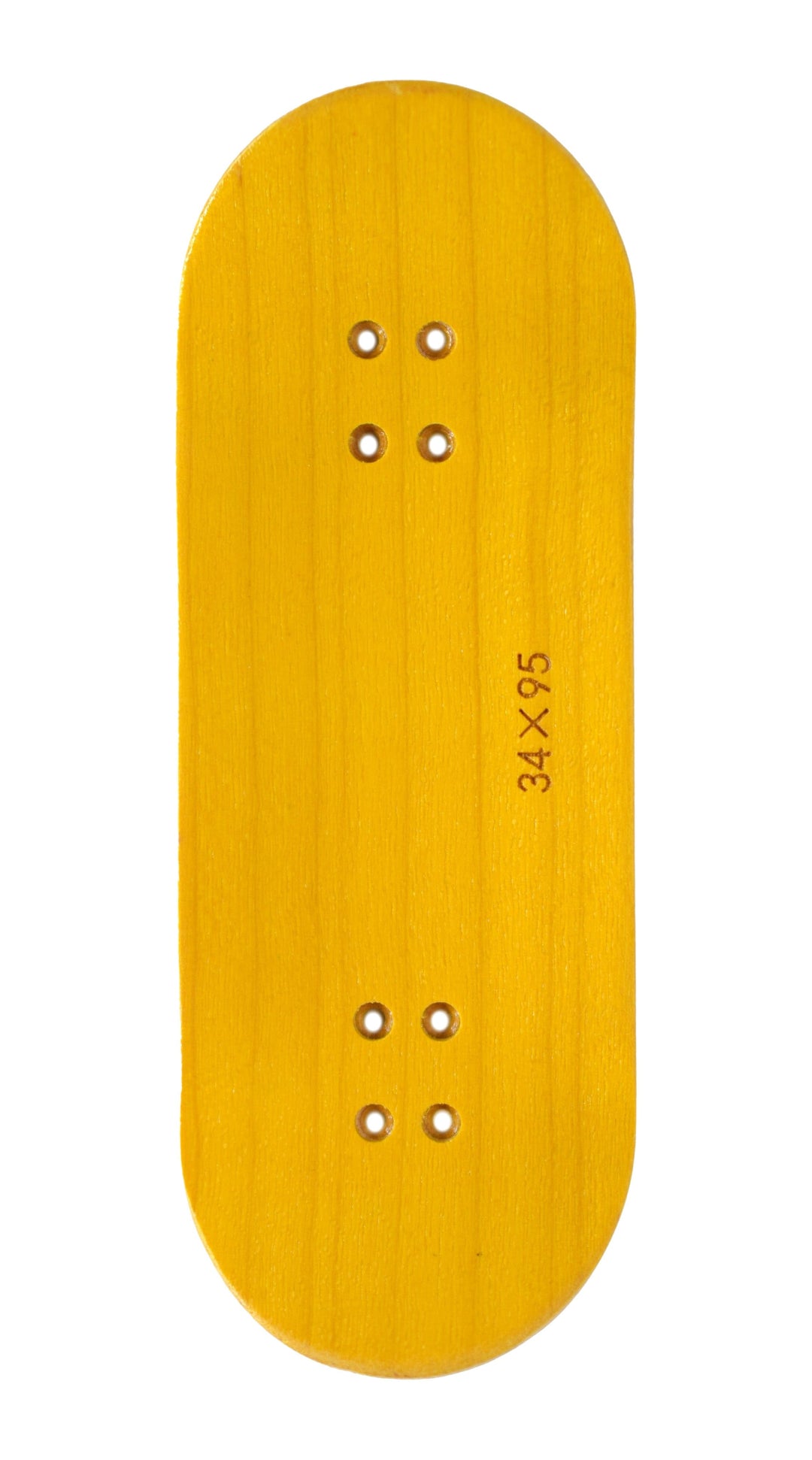 Teak Tuning PROlific Wooden 5 Ply Fingerboard Deck 34x95mm - Banana Yellow - with Color Matching Mid Ply