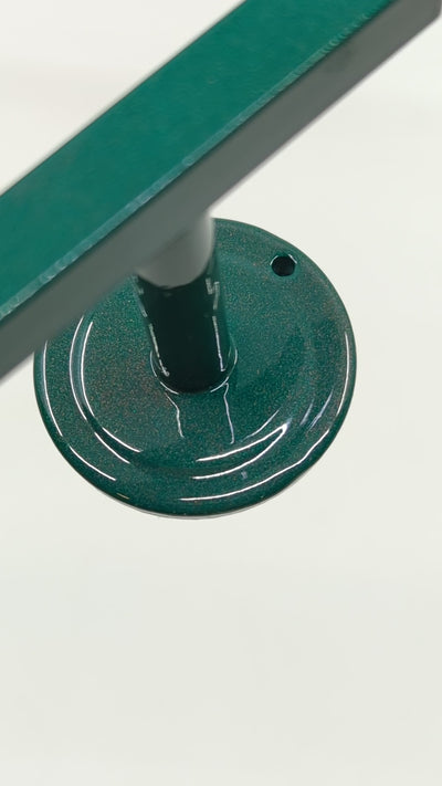 *ONLY 5 AVAILABLE - Fingerboard Rail with Pole Jam Entrance, 12.5" Long - Steel Construction - Emerald Green Prism