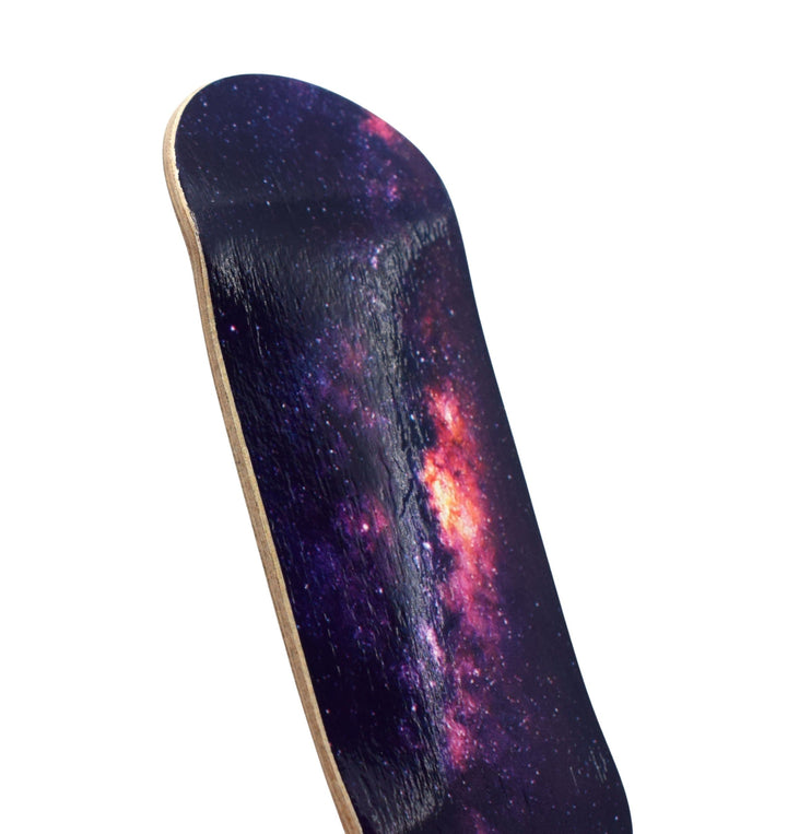 Teak Tuning Heat Transfer Graphic Wooden Fingerboard Deck, "Galaxy" - 34mm x 97mm