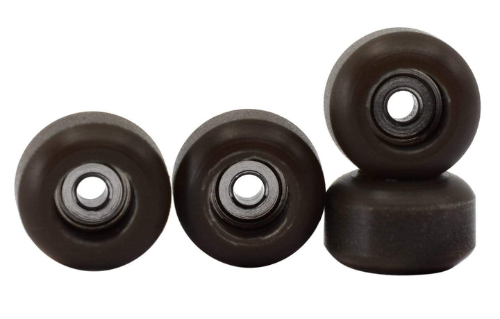 Teak Tuning CNC 100D Polyurethane Fingerboard Bearing Wheels, Brown - Set of 4 Brown