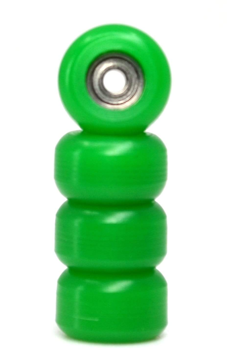 Teak Tuning CNC 100D Polyurethane Fingerboard Bearing Wheels, Green - Set of 4 Green