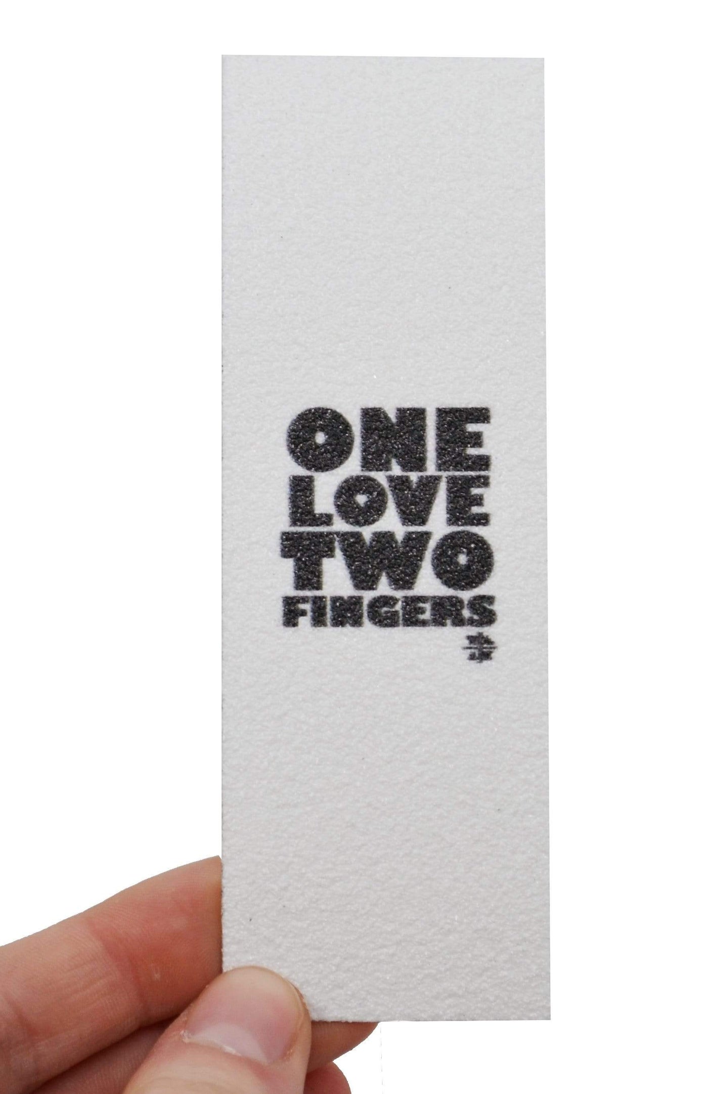 Teak Tuning 3PK Fingerboard Skate Grip Tape, "One Love, Two Fingers" Edition - 38mm x 114mm