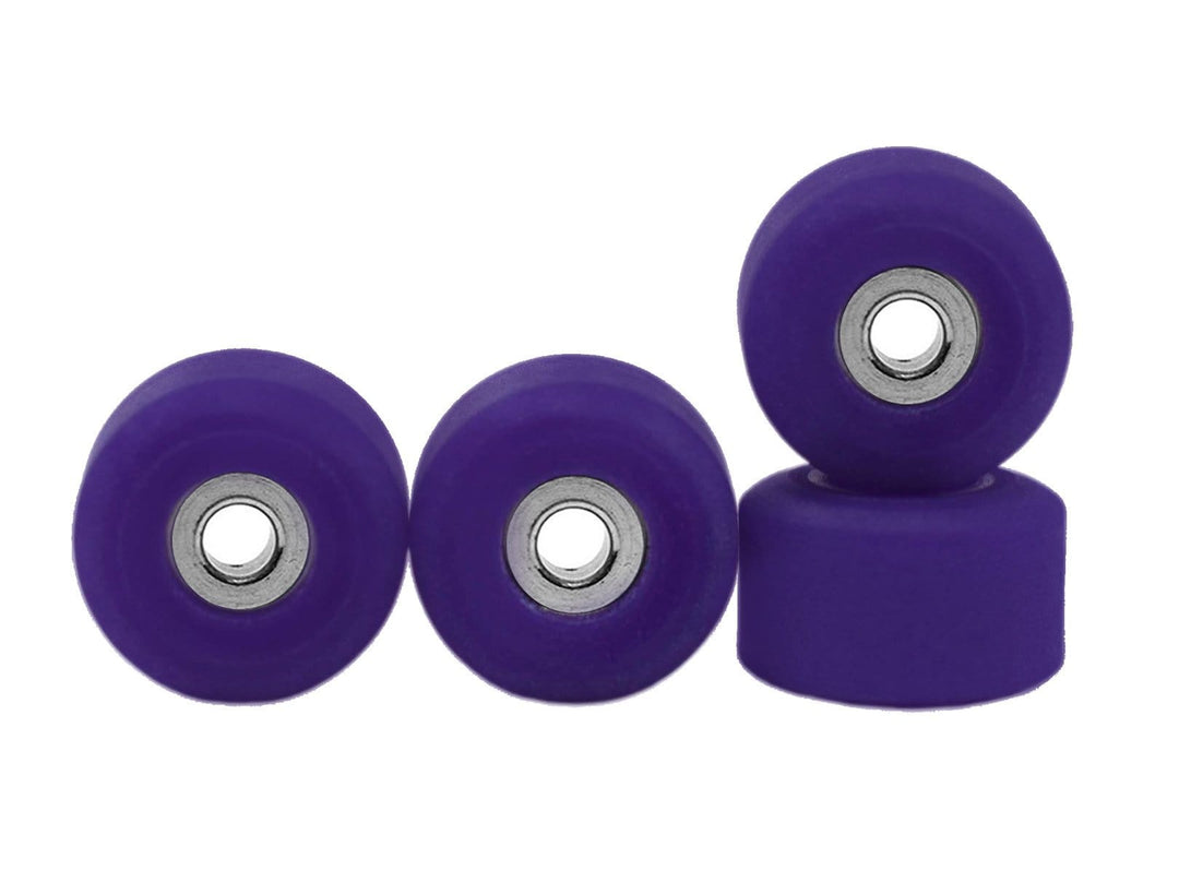 Teak Tuning Apex 61D Urethane Fingerboard Wheels, New Street Shape, Ultra Spin Bearings - Grape Colorway - Set of 4
