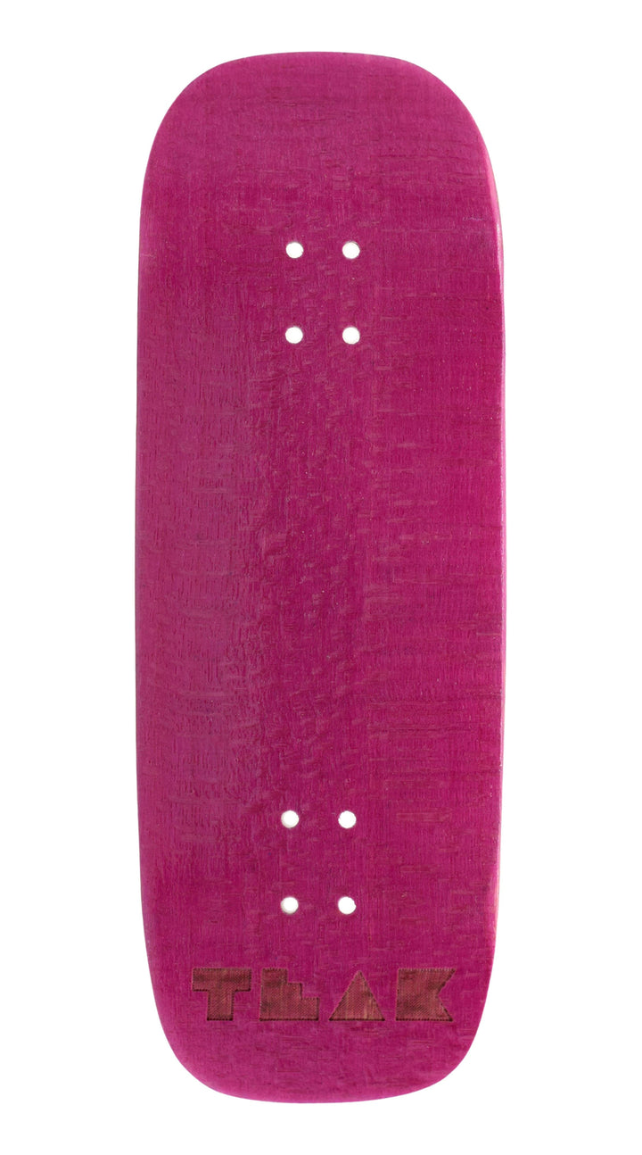 Teak Tuning PROlific Wooden 5 Ply Fingerboard Boxy Deck 32x96mm - Pink Flamingo - with Color Matching Mid Ply