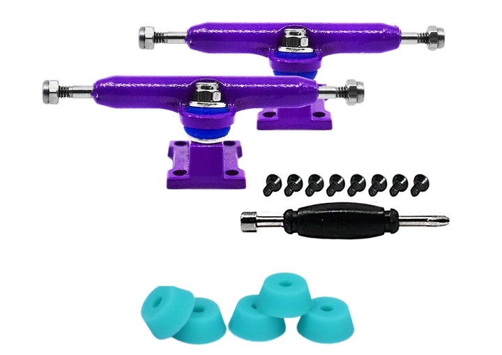 Teak Tuning Professional Shaped Prodigy Trucks, Purple Colorway - 32mm Wide Purple