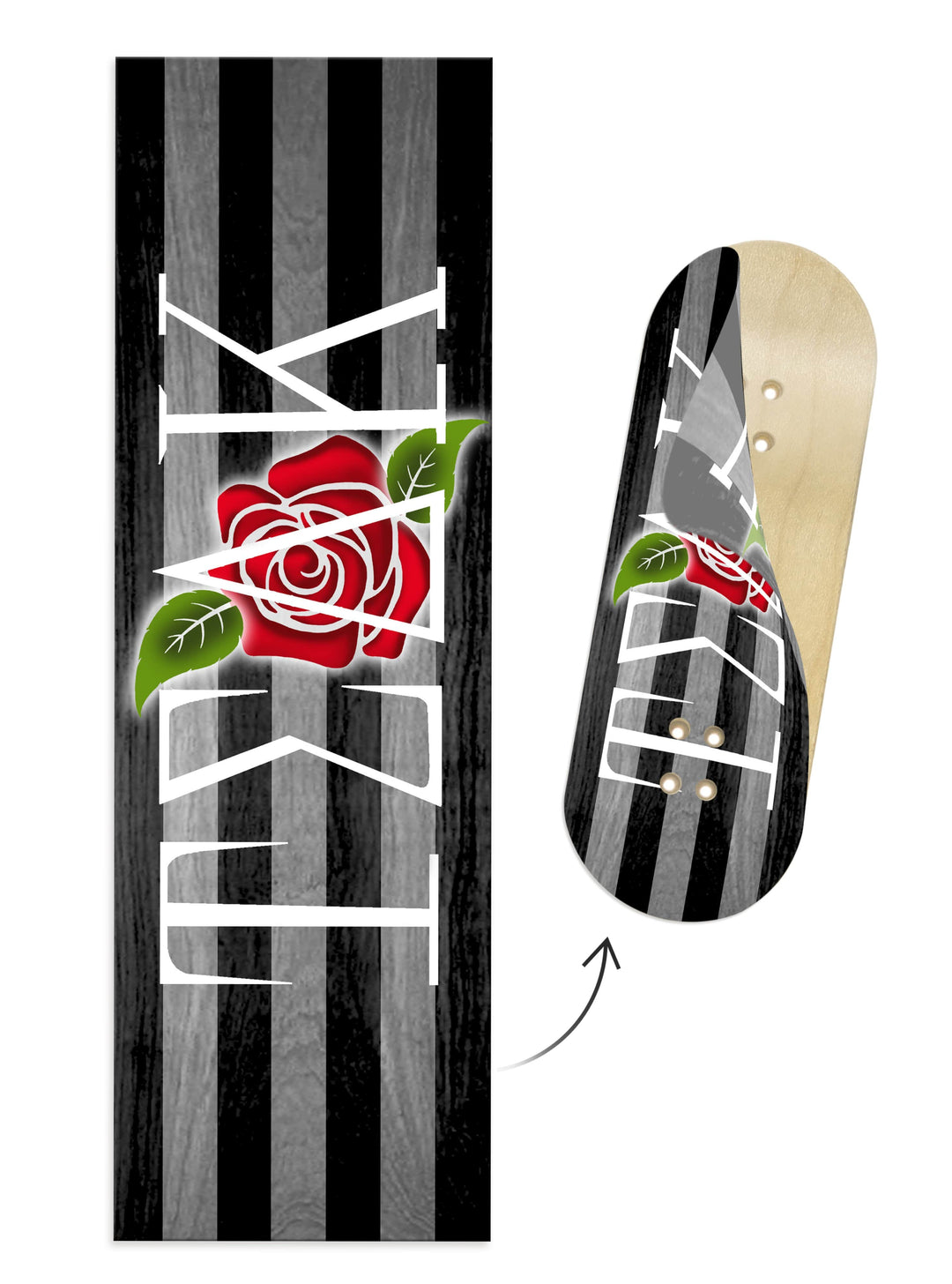 Teak Tuning "Petal Power" WellVentions Collaboration Deck Graphic Wrap - Designed by A'Niyah (age 16) - 35mm x 110mm