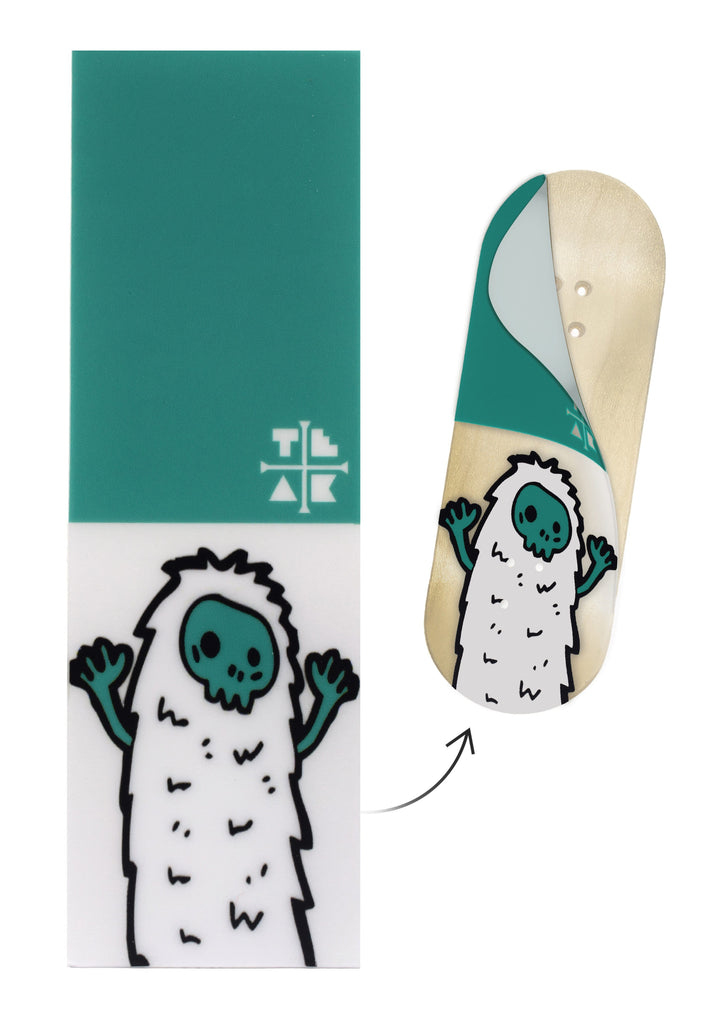 Teak Tuning "Teal Yeti" Deck Graphic Wrap (Transparent Background) - 35mm x 110mm