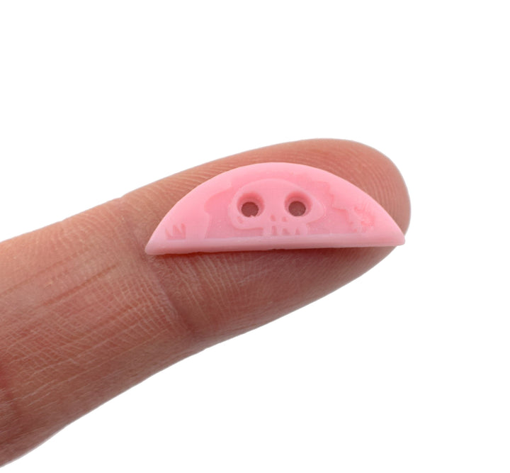 Teak Tuning Peeping Yeti Fingerboard Nose & Tail Guards - 7.5mm x 22mm - Pink
