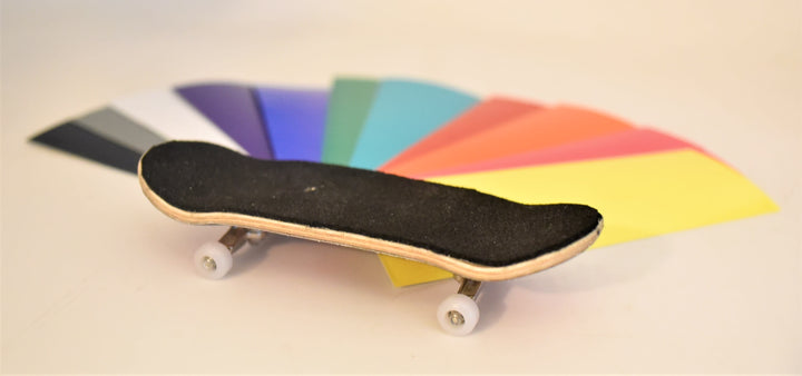 Teak Tuning "Phantom Black Colorway" ColorBlock Fingerboard Deck Wrap - 35mm x 110mm