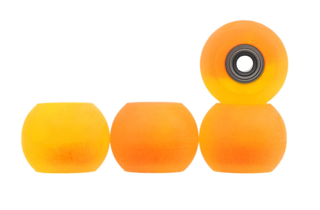 Teak Tuning Apex 61D Urethane Fingerboard Wheels, Globe Shape, ABEC-9 Stealth Bearings - Sol Colorway - Set of 4