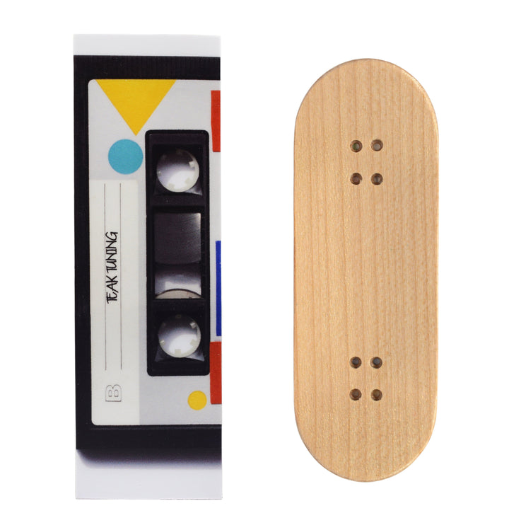 Teak Tuning Teak Swap Fingerboard Deck & Graphic Wrap - "Cassette Tape" - 32mm x 97mm