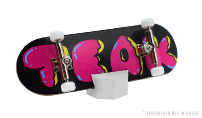 Teak Tuning Fingerboard Display Stand - Octagon Edition - White Yeti Colorway