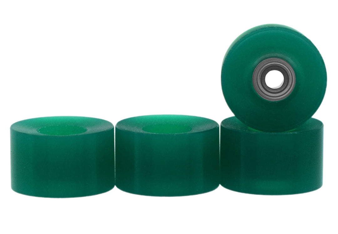 Teak Tuning Apex 71D Urethane Fingerboard Wheels, Cruiser Style, Bowl Shaped - Jade Green Colorway - Set of 4