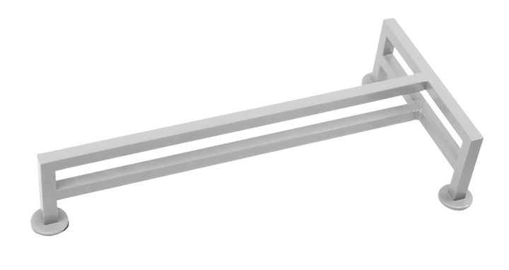 Teak Tuning Fence Style, T-Shaped Fingerboard Rail, 12" Long - Steel Construction - Grey Mist
