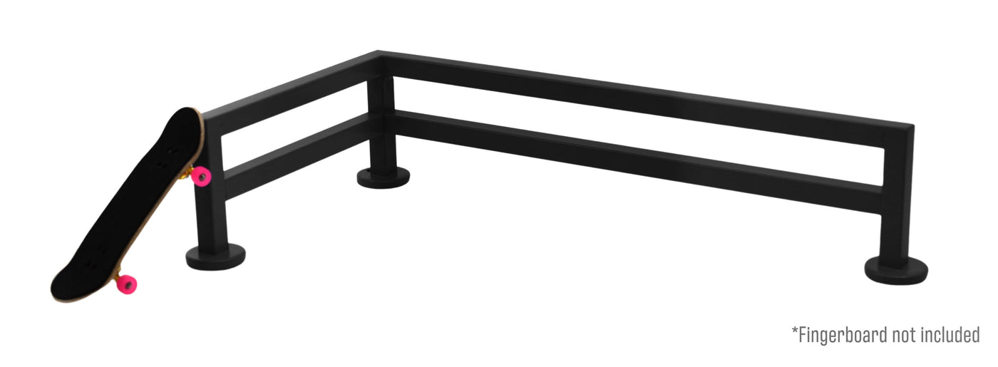 Teak Tuning Fence Style, L-Shaped Fingerboard Rail, 11" Long - Steel Construction - Black