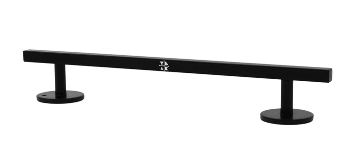 Teak Tuning Straight, Square Fingerboard Rail, 10" Long - Steel Construction - Black