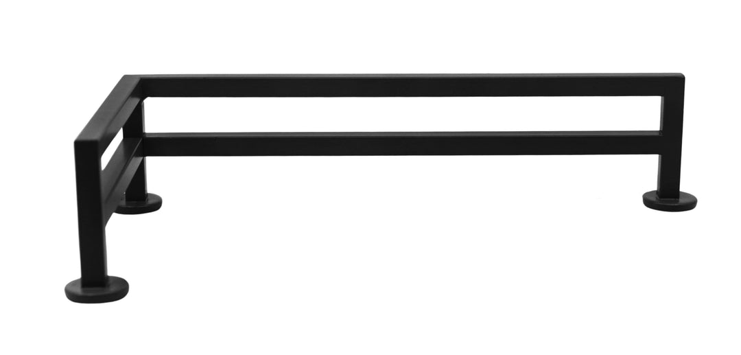 Teak Tuning Fence Style, L-Shaped Fingerboard Rail, 11" Long - Steel Construction - Black