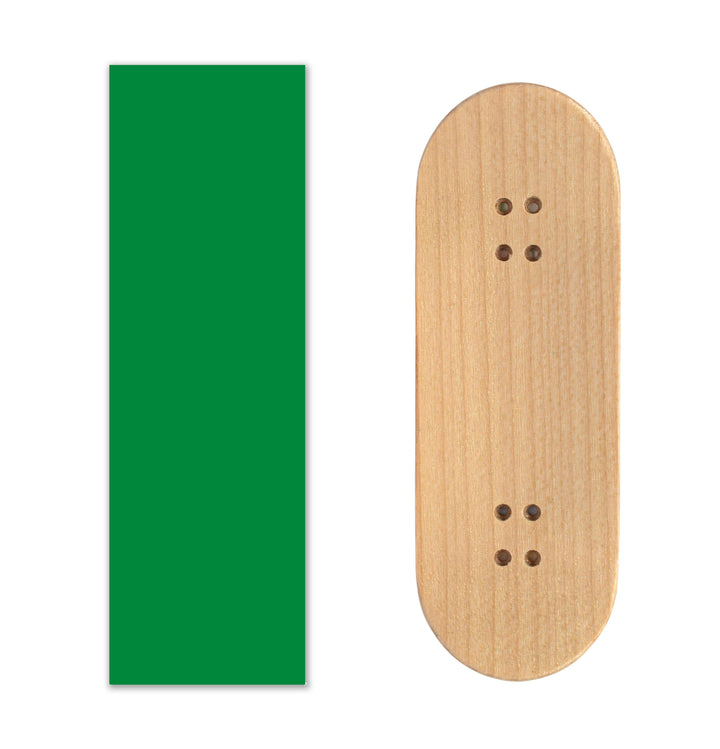 Teak Tuning Teak Swap Fingerboard Deck & ColorBlock Wrap - "Lucky Green" - 32mm x 97mm