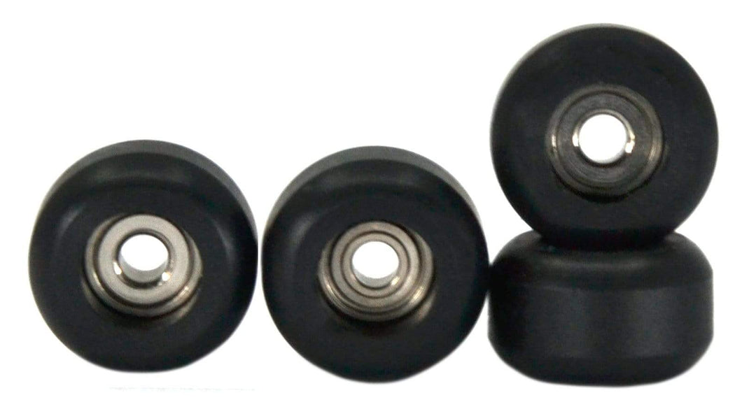 Teak Tuning CNC 100D Polyurethane Fingerboard Bearing Wheels, Black - Set of 4 Black