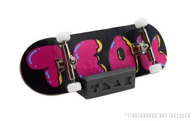 Teak Tuning Fingerboard Display Stand - Rectangle Edition - Slate Gray Colorway