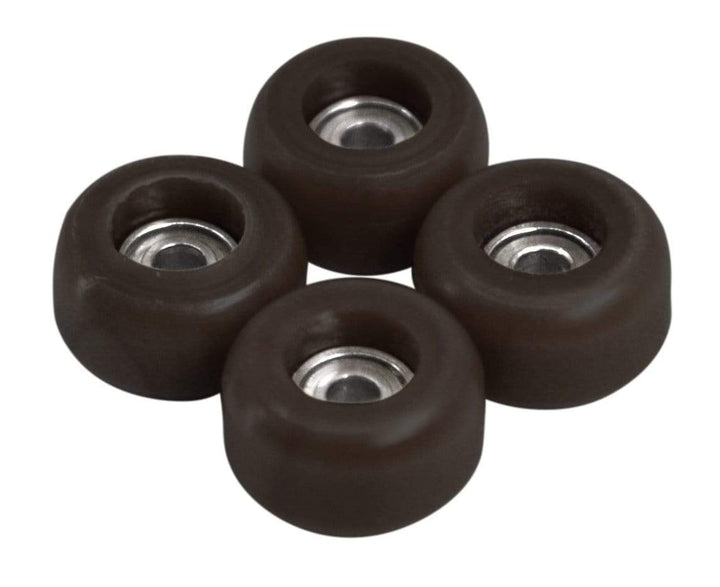 Teak Tuning CNC 100D Polyurethane Fingerboard Bearing Wheels, Brown - Set of 4 Brown