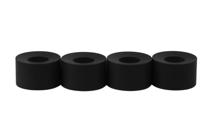 Teak Tuning Apex 71D Urethane Fingerboard Wheels, Cruiser Style, Bowl Shaped - with Premium ABEC-9 Stealth Bearings - Pitch Black Colorway - Set of 4