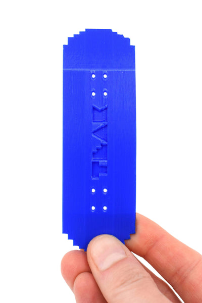 Teak Tuning Fingerboard Pixelated Poly Deck, "8-Bit Blue" - 32mm x 100mm