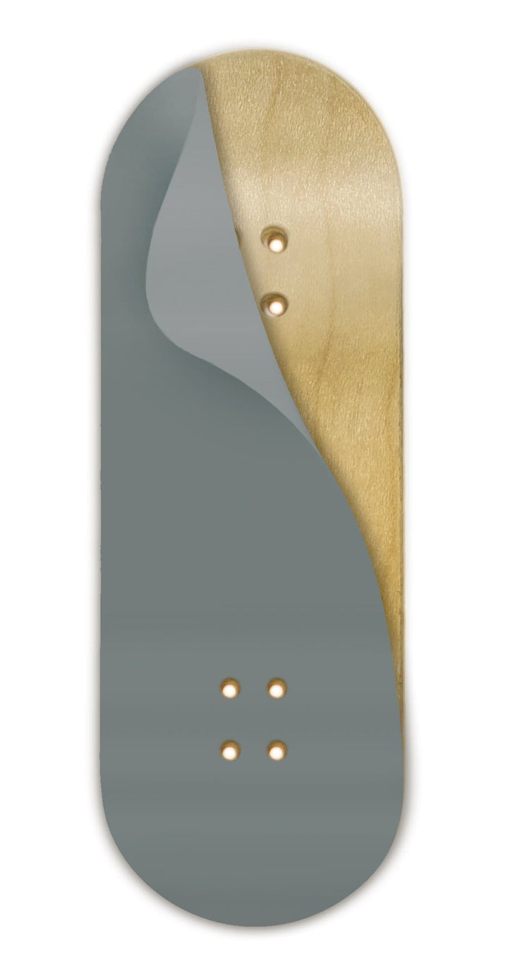 Teak Tuning Teak Swap Fingerboard Deck & ColorBlock Wrap - "Armor Gray" - 32mm x 97mm