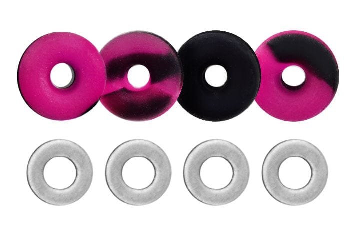 Teak Tuning O-Ring Bushings Pro Duro Series - Multiple Durometers - Pink & Black Swirl 71A