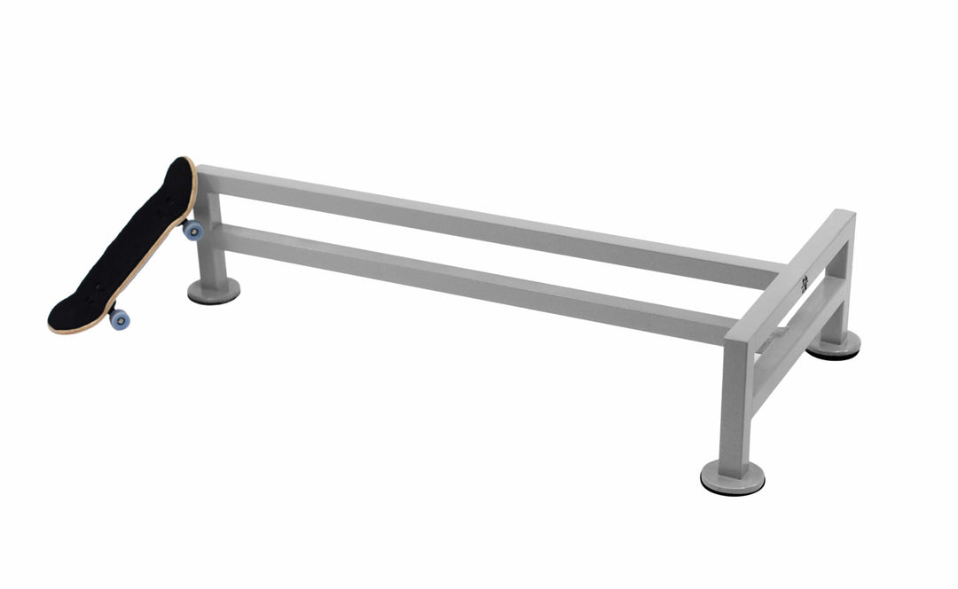 Teak Tuning Fence Style, T-Shaped Fingerboard Rail, 12" Long - Steel Construction - Grey Mist