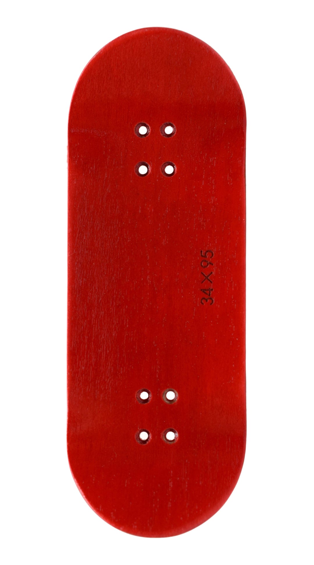Teak Tuning PROlific Wooden 5 Ply Fingerboard Deck 34x95mm - Cherry Red - with Color Matching Mid Ply