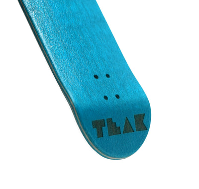 Teak Tuning PROlific Wooden 5 Ply Fingerboard Deck 34x95mm - Teak Teal - with Color Matching Mid Ply