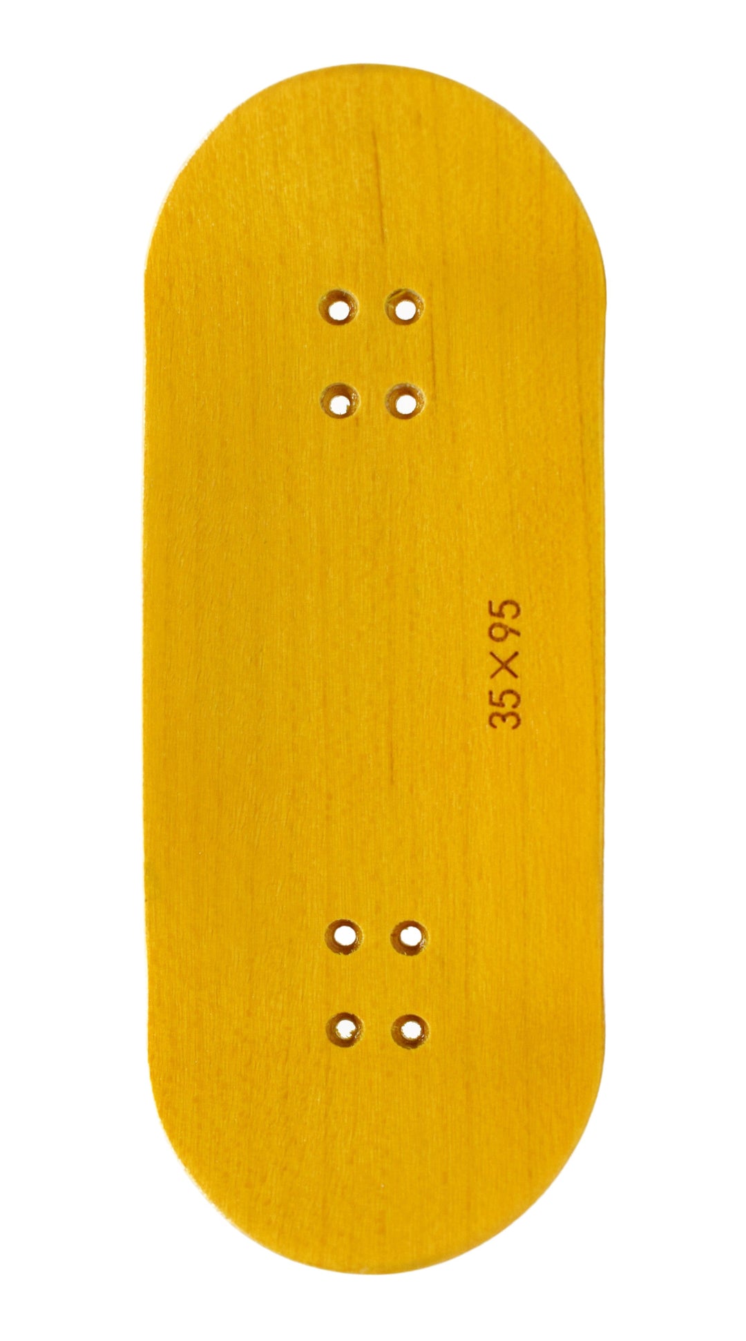Teak Tuning PROlific Wooden 5 Ply Fingerboard Deck 35x95mm - Banana Yellow - with Color Matching Mid Ply