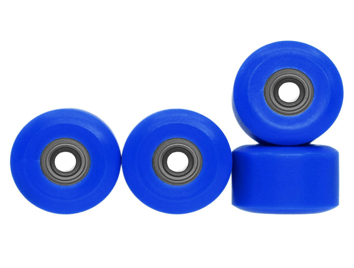 Teak Tuning Apex 65D All Terrain Polymer (ATP) Fingerboard Wheels, New Street Shape - Premium ABEC-9 Stealth Bearings - Royal Blue Colorway - Set of 4