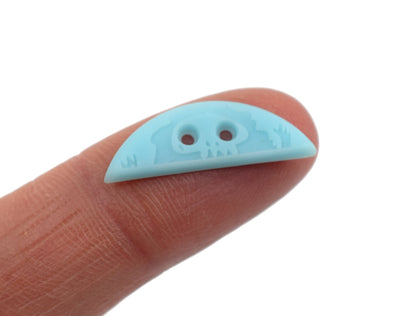 Teak Tuning Peeping Yeti Fingerboard Nose & Tail Guards - 7.5mm x 22mm - Blue